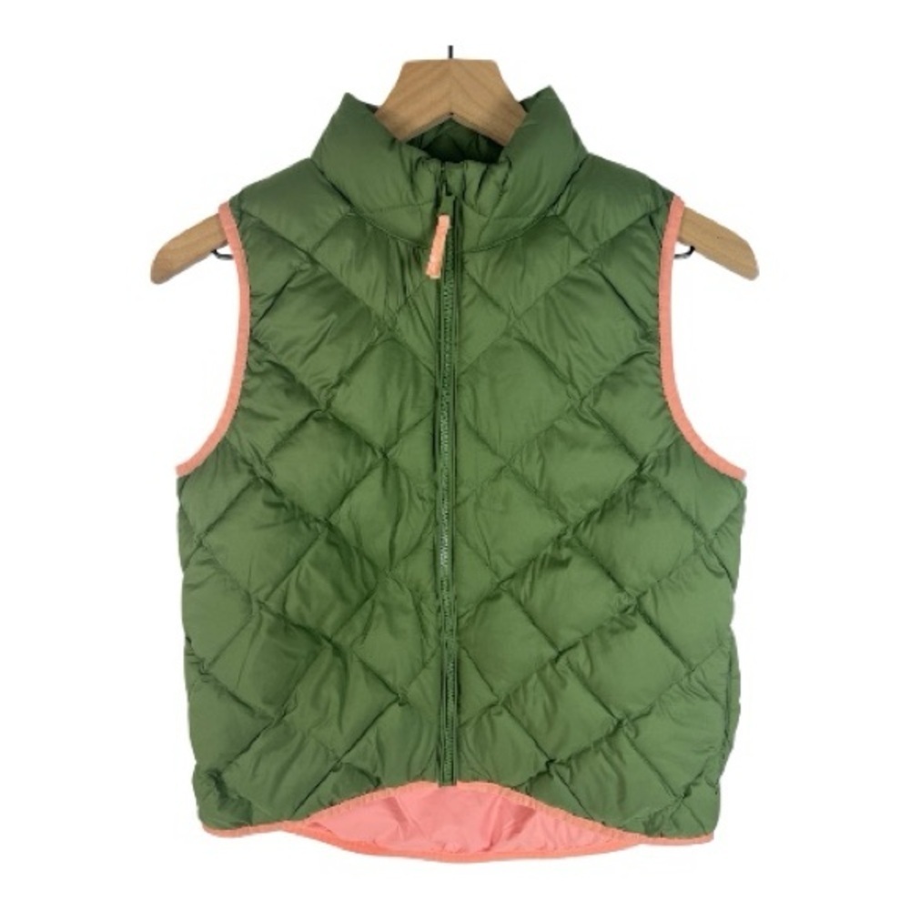 Vineyard Vines Sz L Quilted Vest Performance Green & Peach NWT